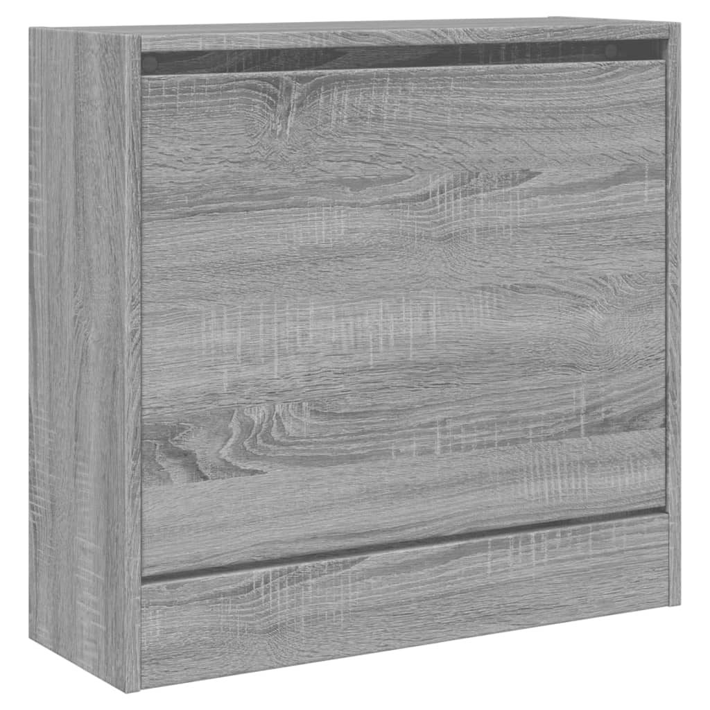 Shoe rack gray Sonoma 60x21x57 cm made of wood