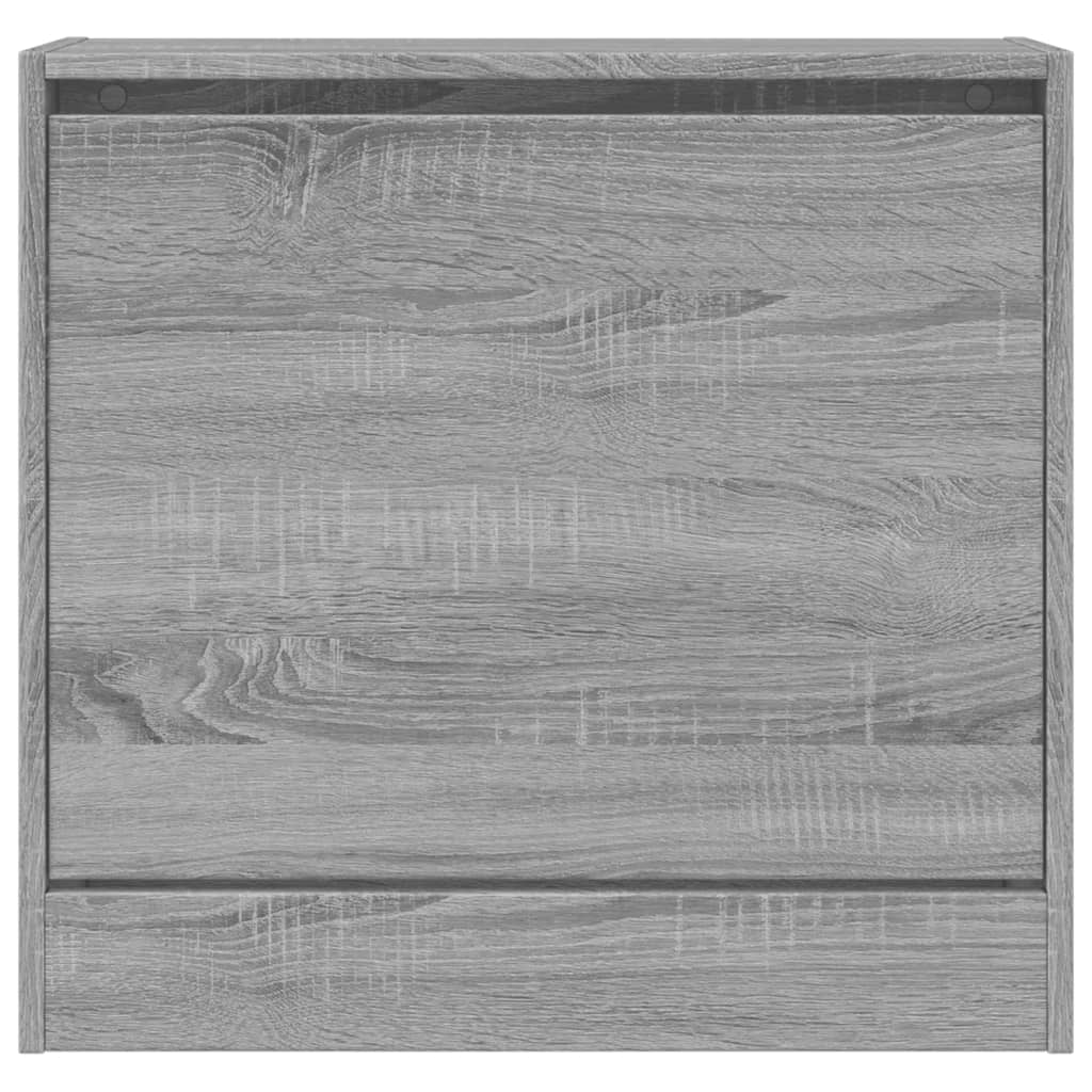 Shoe rack gray Sonoma 60x21x57 cm made of wood