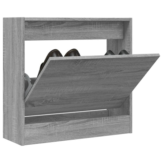 Shoe rack gray Sonoma 60x21x57 cm made of wood