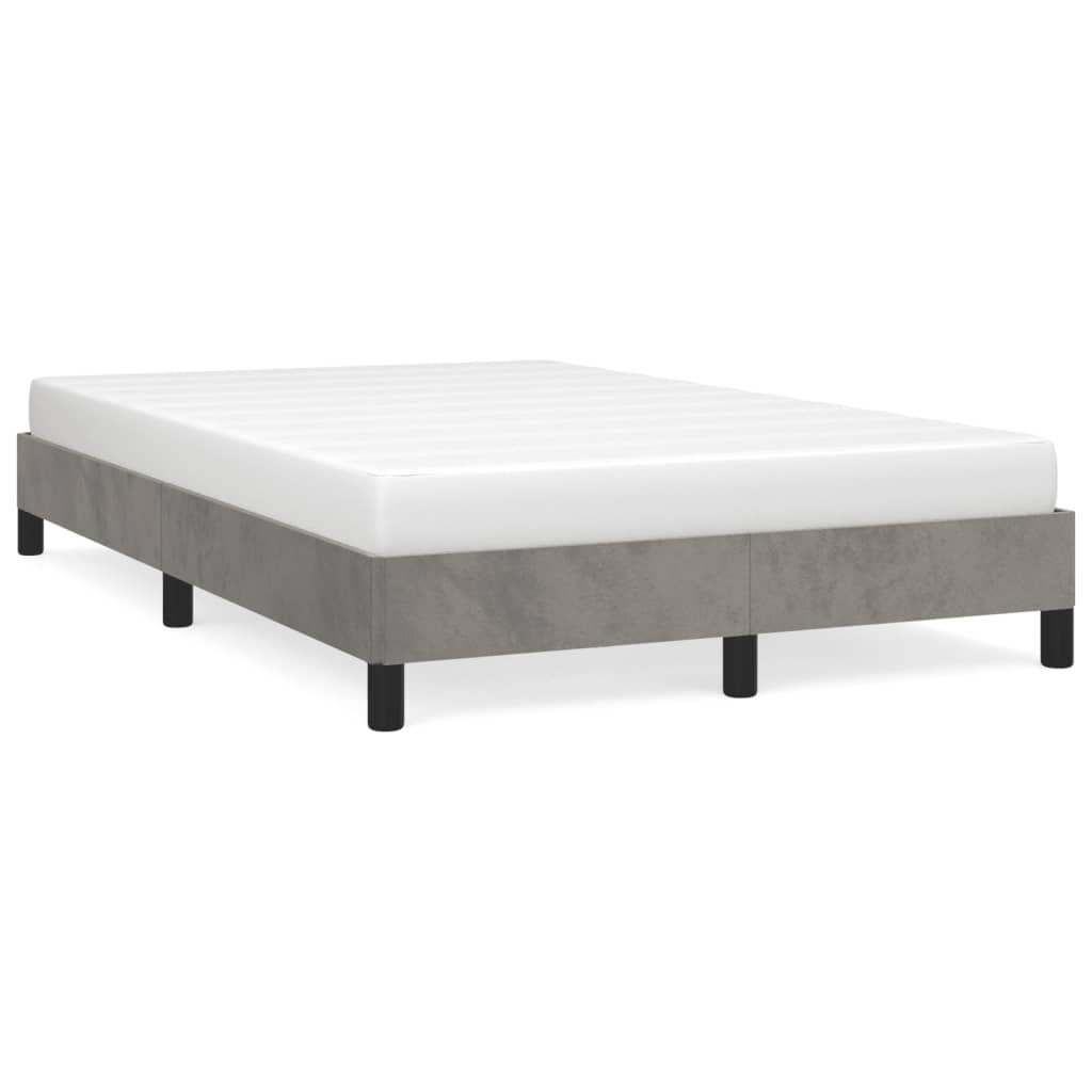 Bettgestell ohne Matratze Hellgrau 120x190 cm Samt