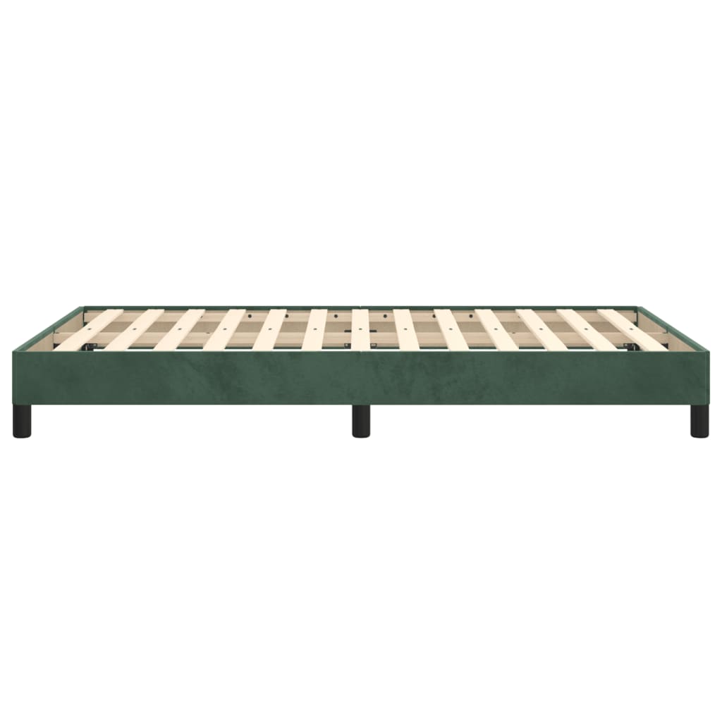 Bettgestell ohne Matratze Dunkelgrün 120x190 cm Samt