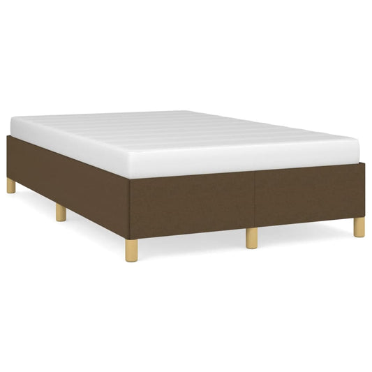 Bettgestell ohne Matratze Dunkelbraun 120x190 cm Stoff