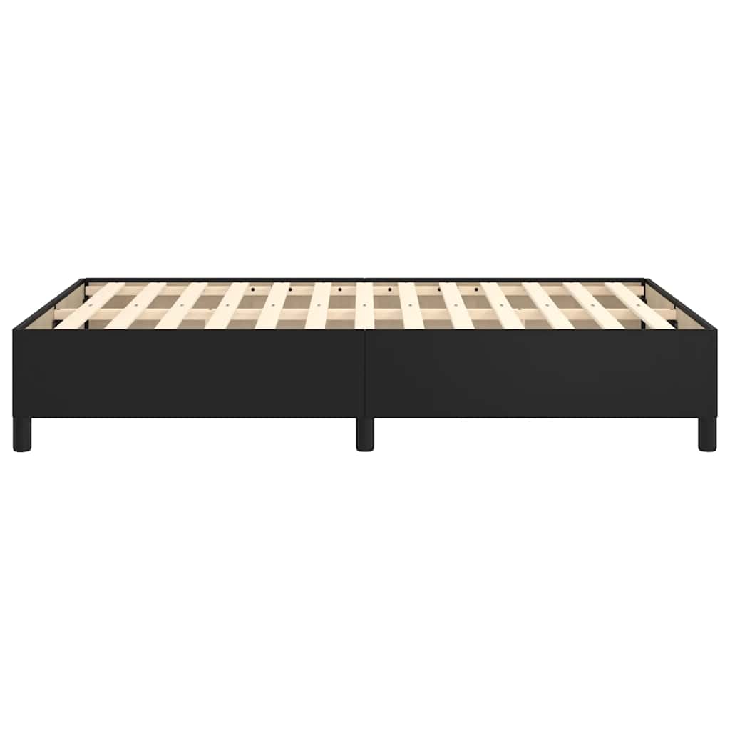 Bettgestell ohne Matratze Schwarz 120x190 cm Kunstleder