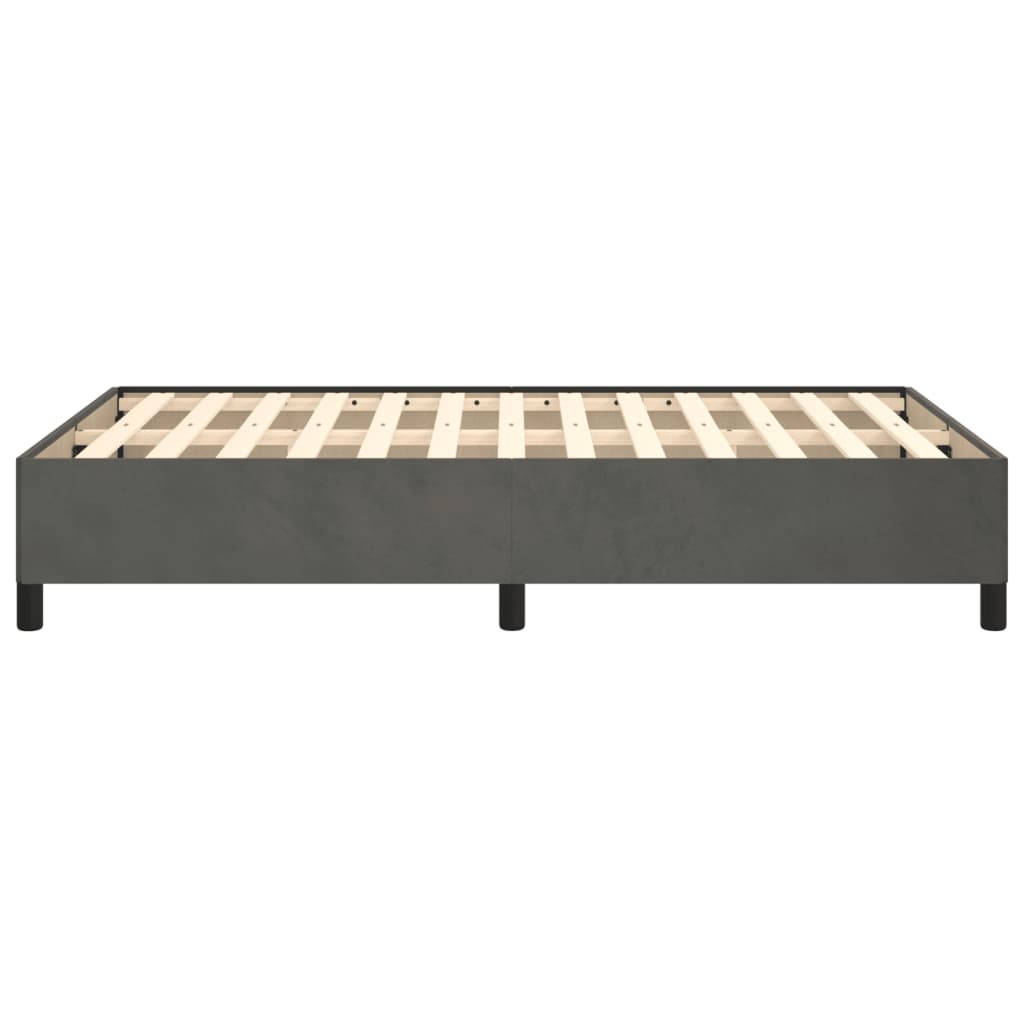 Bettgestell ohne Matratze Dunkelgrau 120x190 cm Samt