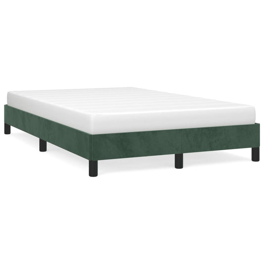 Bettgestell ohne Matratze Dunkelgrün 120x190 cm Samt