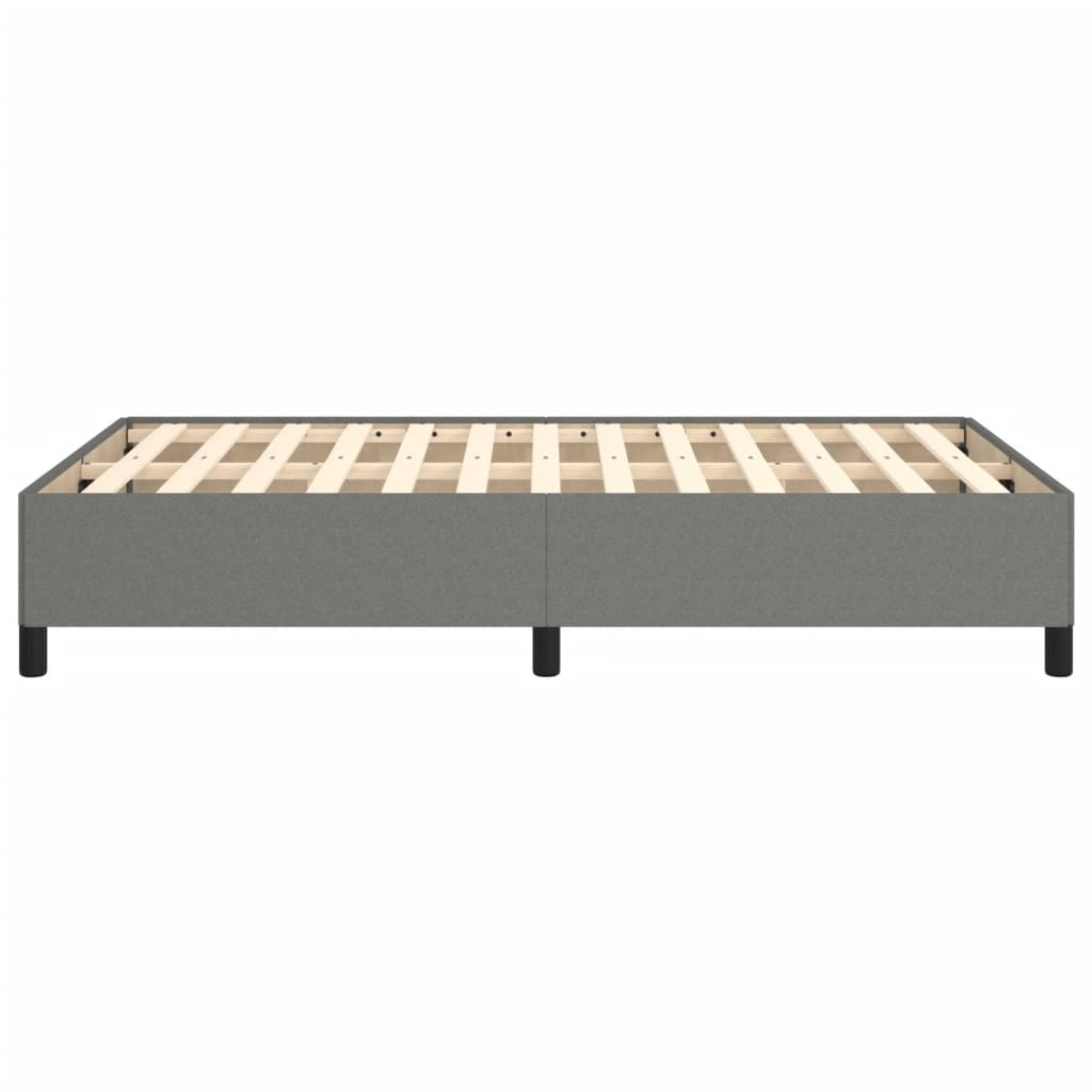 Bettgestell ohne Matratze Dunkelgrau 120x190 cm Stoff