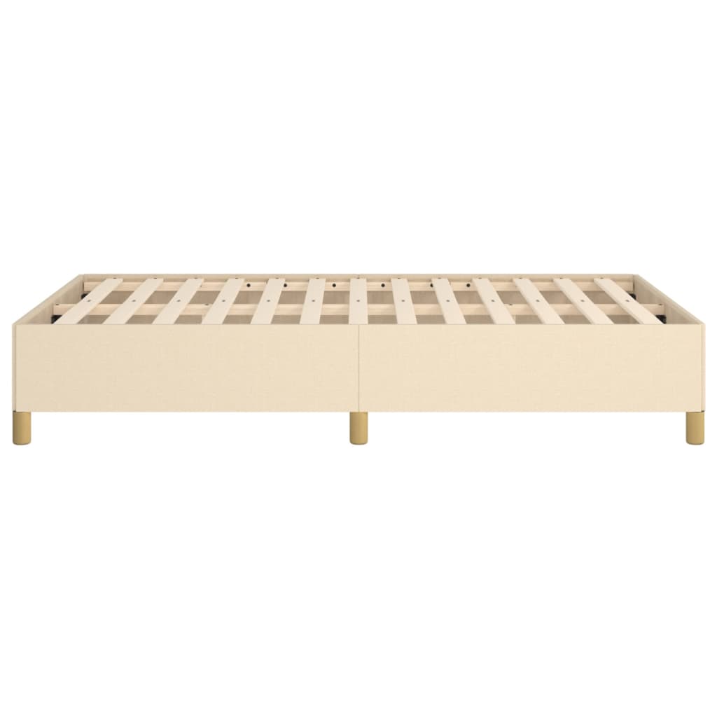 Bettgestell ohne Matratze Creme 120x190 cm Stoff
