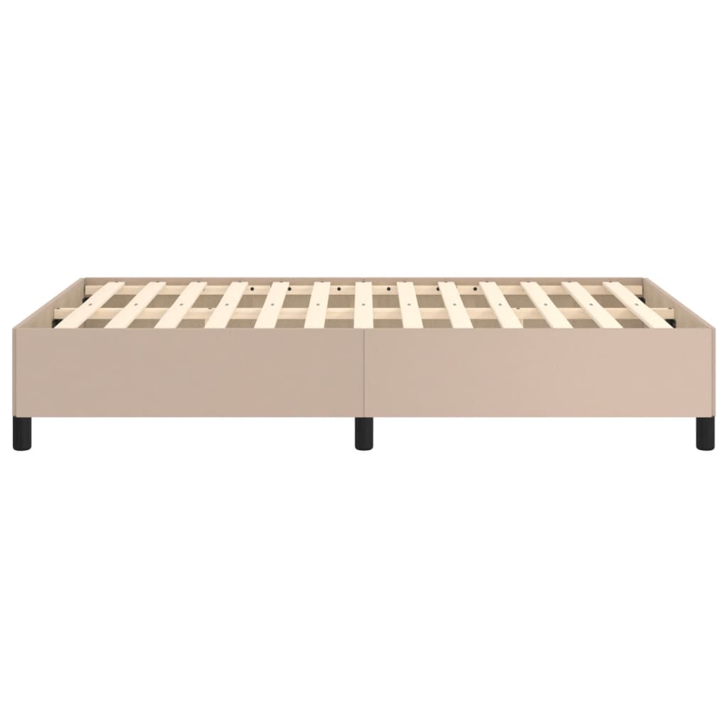 Bettgestell ohne Matratze Cappuccino-Braun 120x190cm Kunstleder