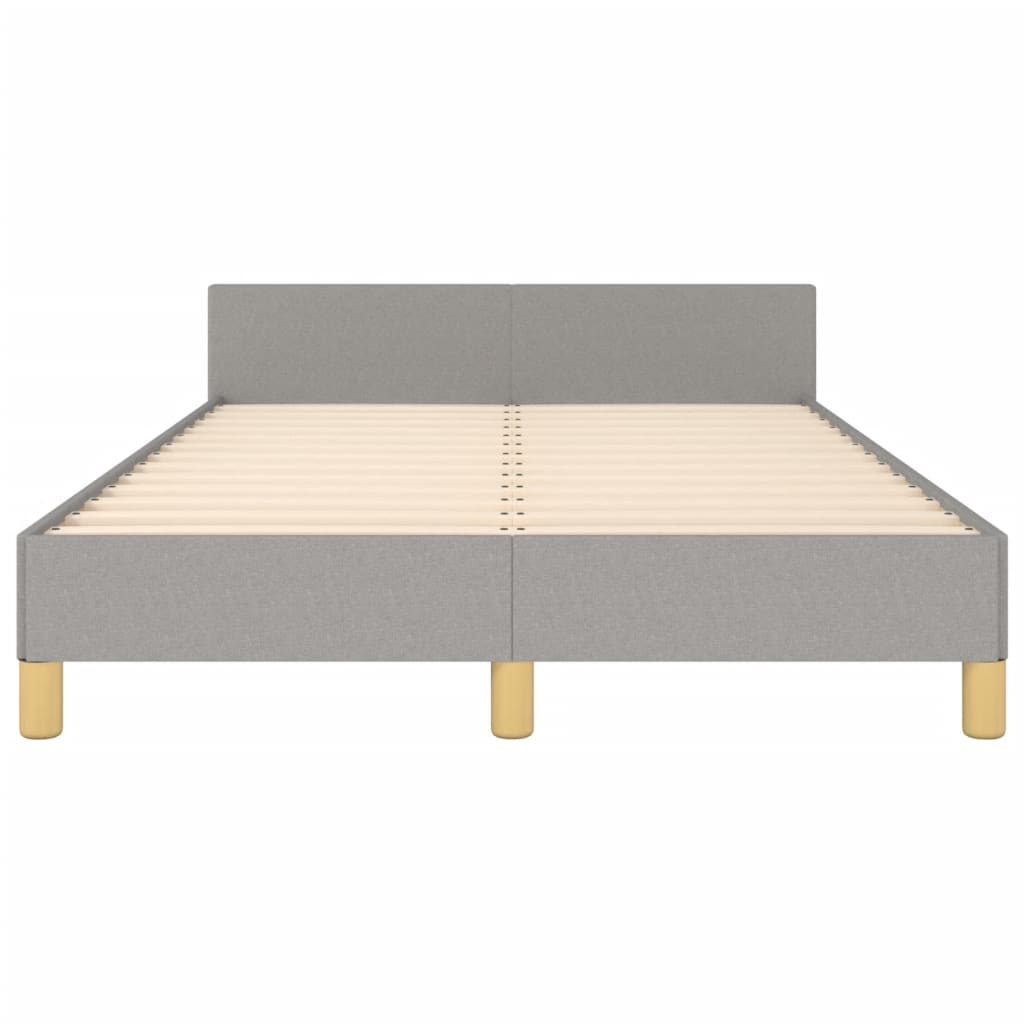 Bettgestell ohne Matratze Hellgrau 120x190 cm Stoff