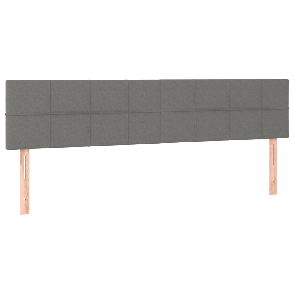 Bettgestell ohne Matratze Dunkelgrau 120x190 cm Stoff