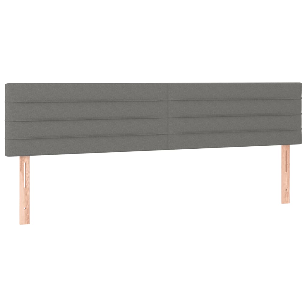 Bettgestell ohne Matratze Dunkelgrau 120x190 cm Stoff