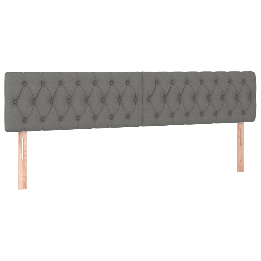Bettgestell ohne Matratze Dunkelgrau 120x190 cm Stoff