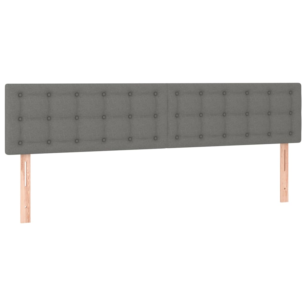 Bettgestell ohne Matratze Dunkelgrau 120x190 cm Stoff