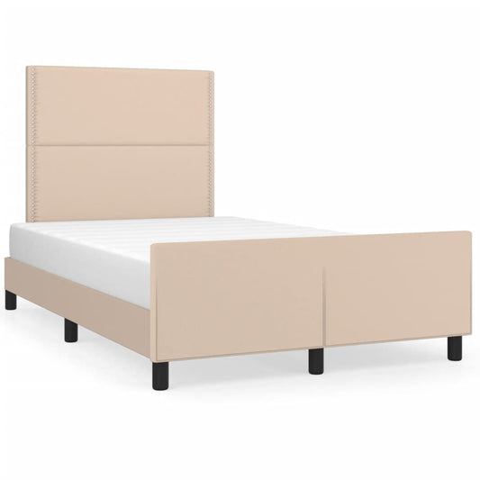 Bettgestell ohne Matratze Cappuccino-Braun 120x190cm Kunstleder