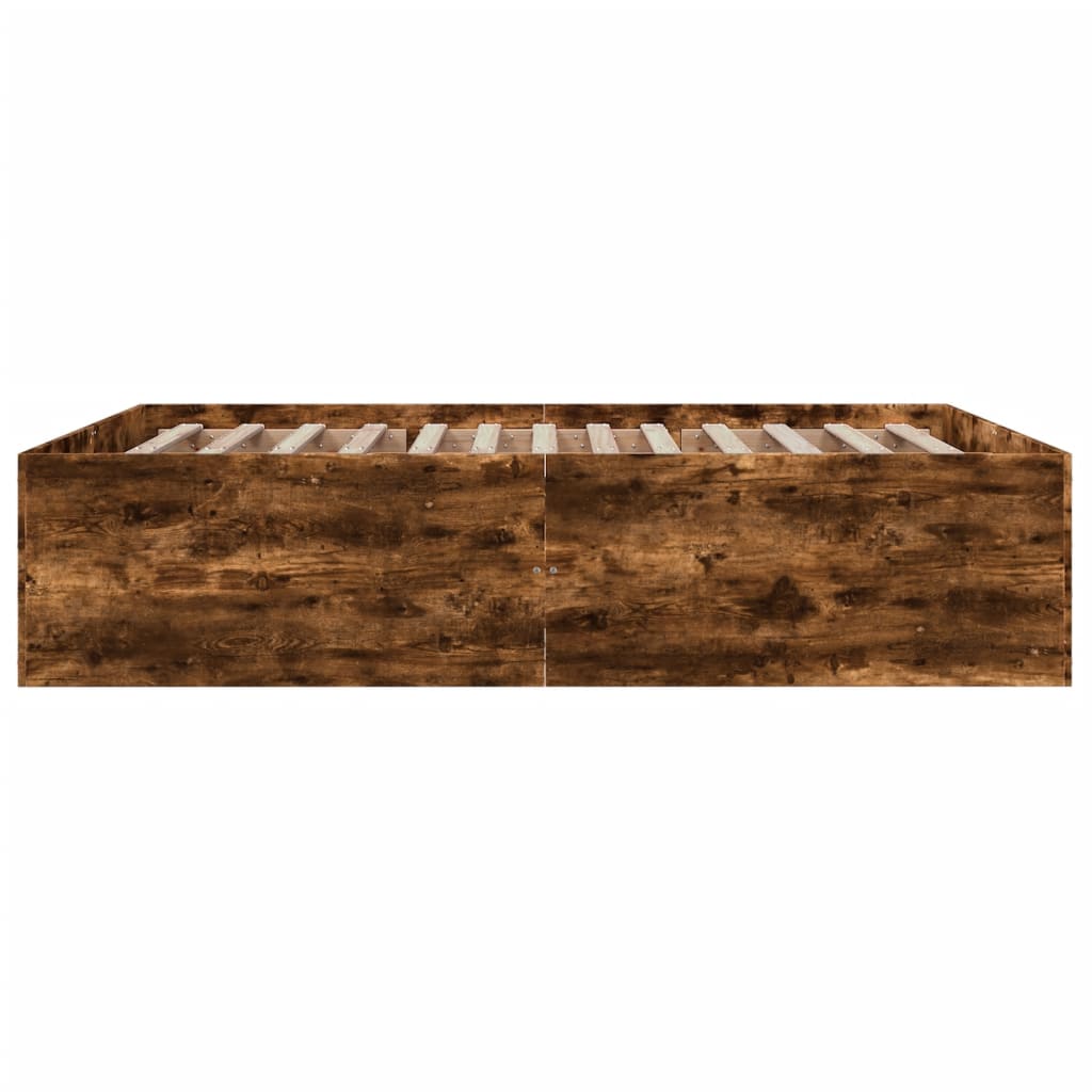 Bettgestell Räuchereiche 150x200 cm Holzwerkstoff
