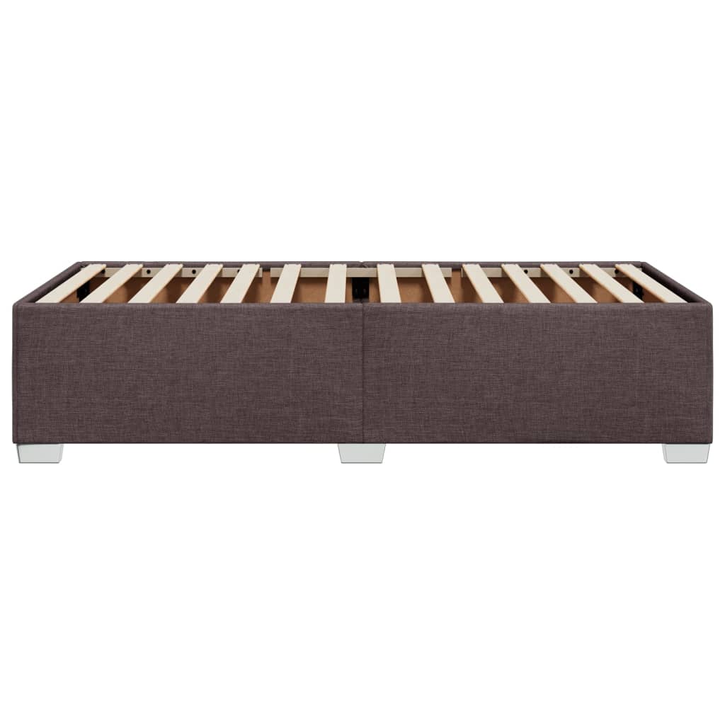 Bettgestell ohne Matratze Dunkelbraun 90x190 cm Stoff