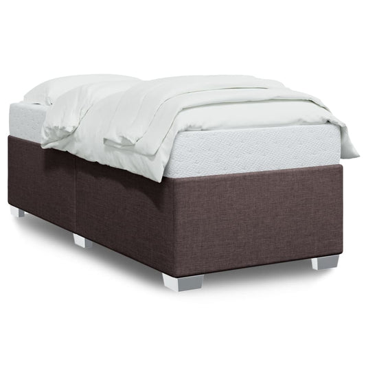 Bettgestell ohne Matratze Dunkelbraun 90x190 cm Stoff