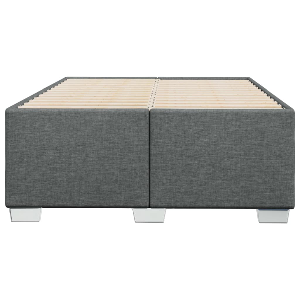 Bettgestell ohne Matratze Dunkelgrau 120x190 cm Stoff