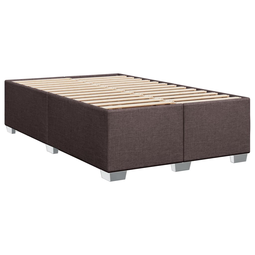 Bettgestell ohne Matratze Dunkelbraun 120x190 cm Stoff