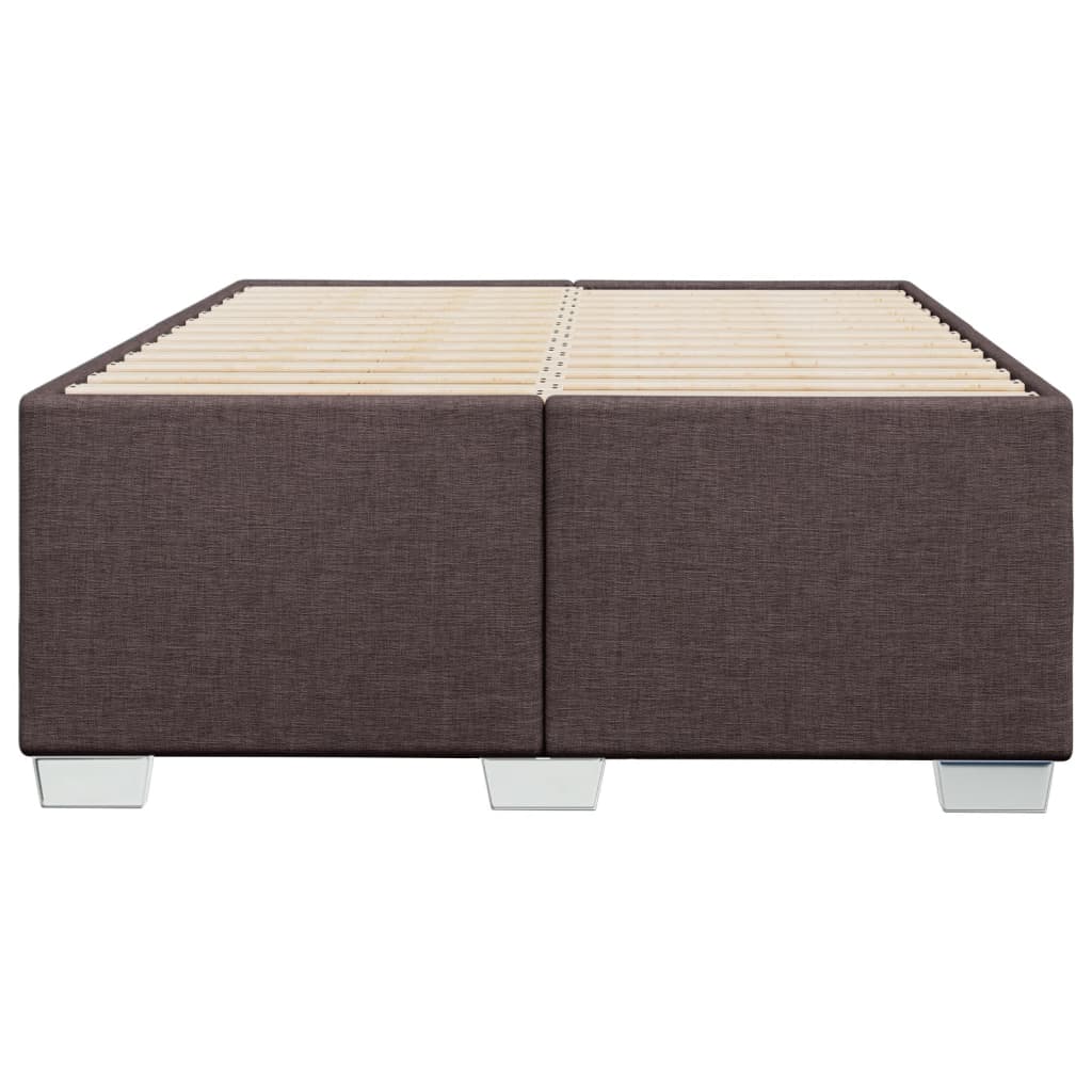 Bettgestell ohne Matratze Dunkelbraun 120x190 cm Stoff
