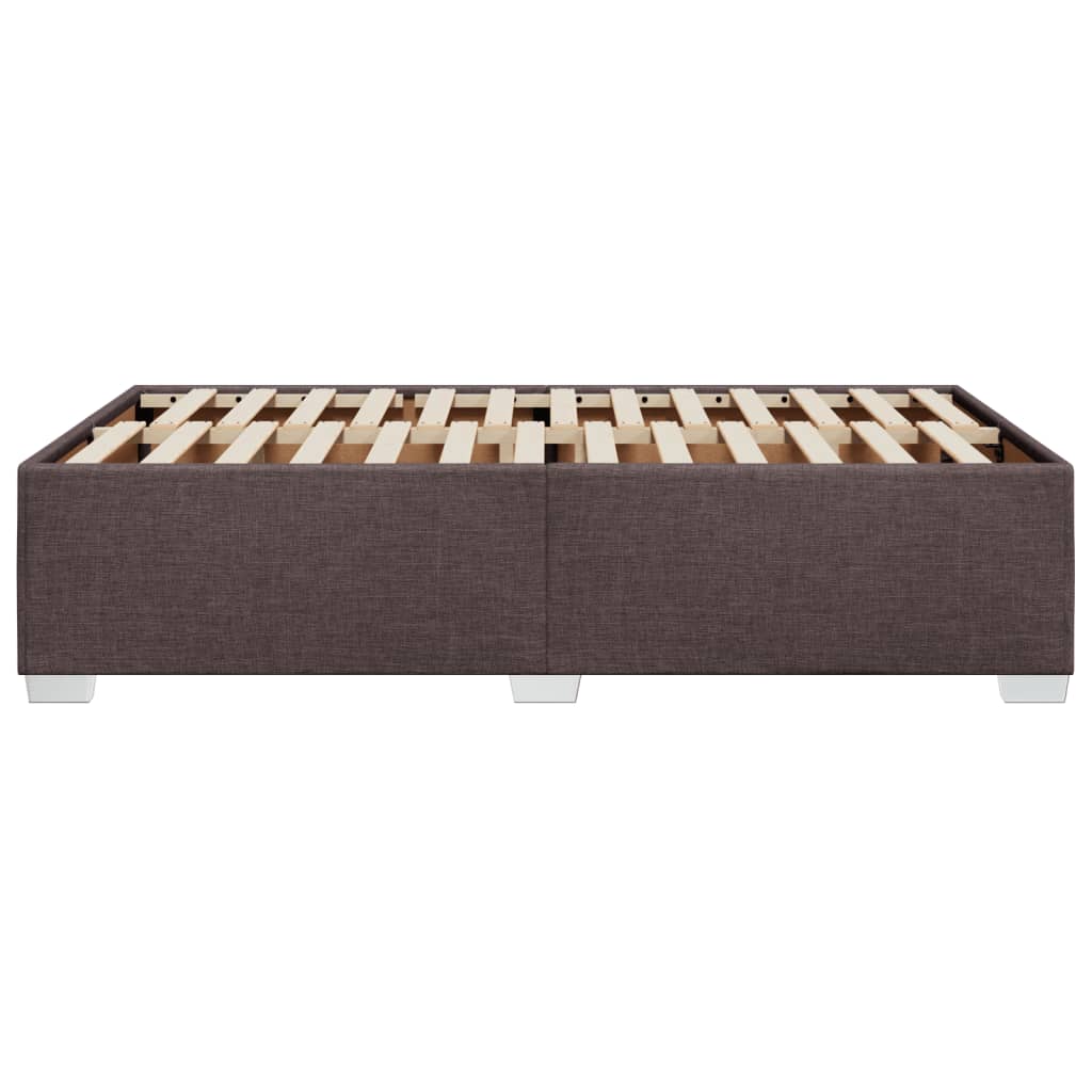 Bettgestell ohne Matratze Dunkelbraun 120x190 cm Stoff