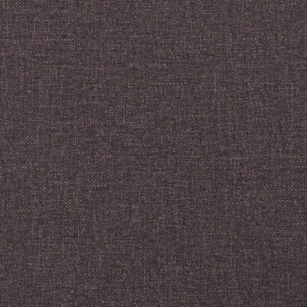 Bettgestell ohne Matratze Dunkelbraun 120x190 cm Stoff