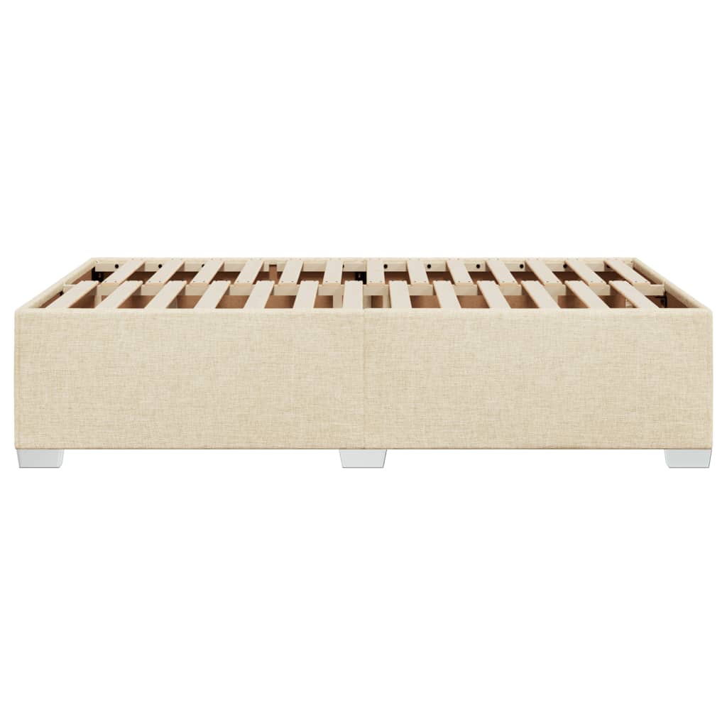 Bettgestell ohne Matratze Creme 120x190 cm Stoff