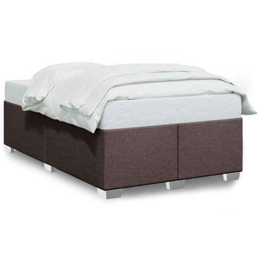 Bettgestell ohne Matratze Dunkelbraun 120x200 cm Stoff