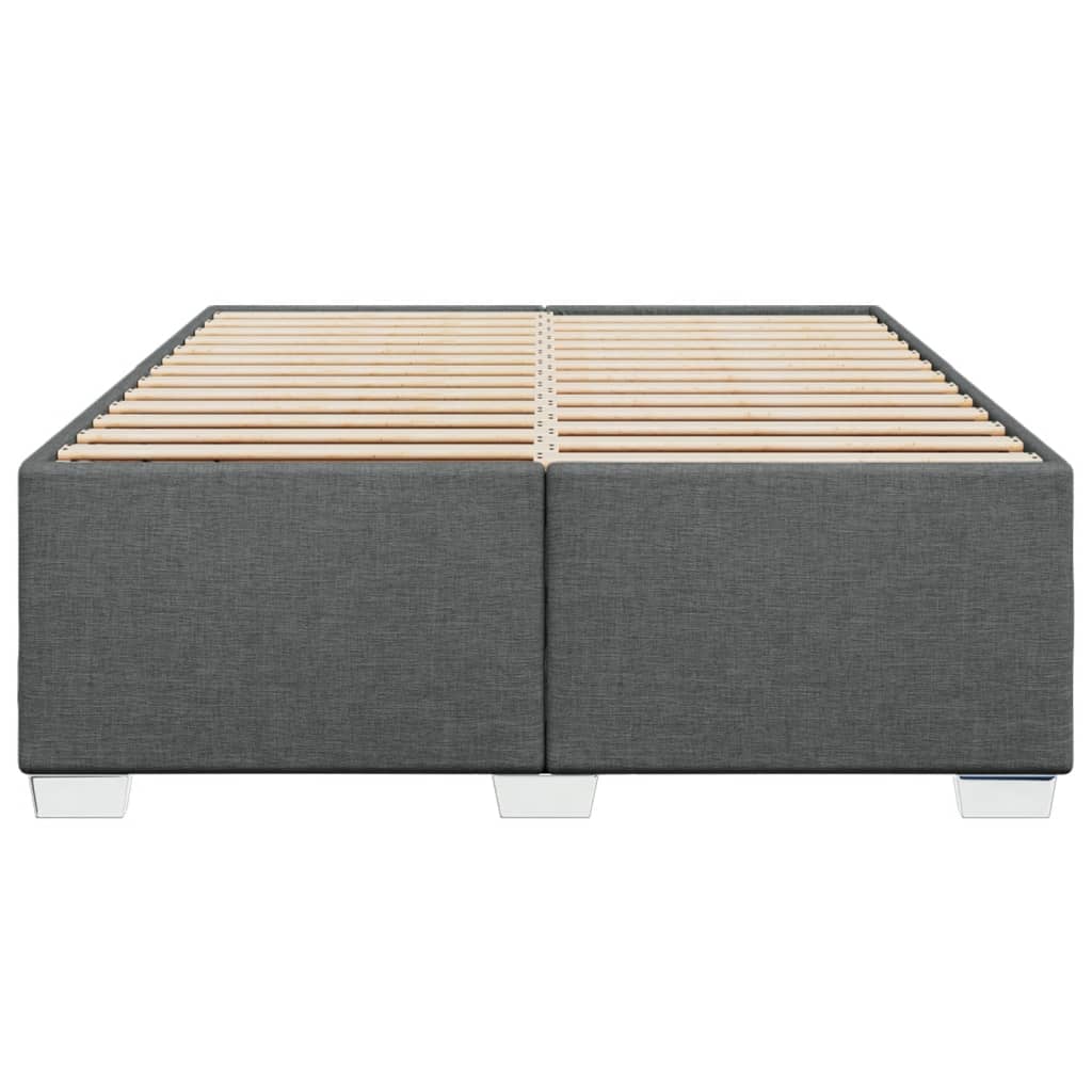 Bettgestell ohne Matratze Dunkelgrau 140x190 cm Stoff