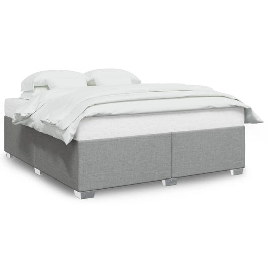 Bettgestell ohne Matratze Hellgrau 180x200 cm Stoff