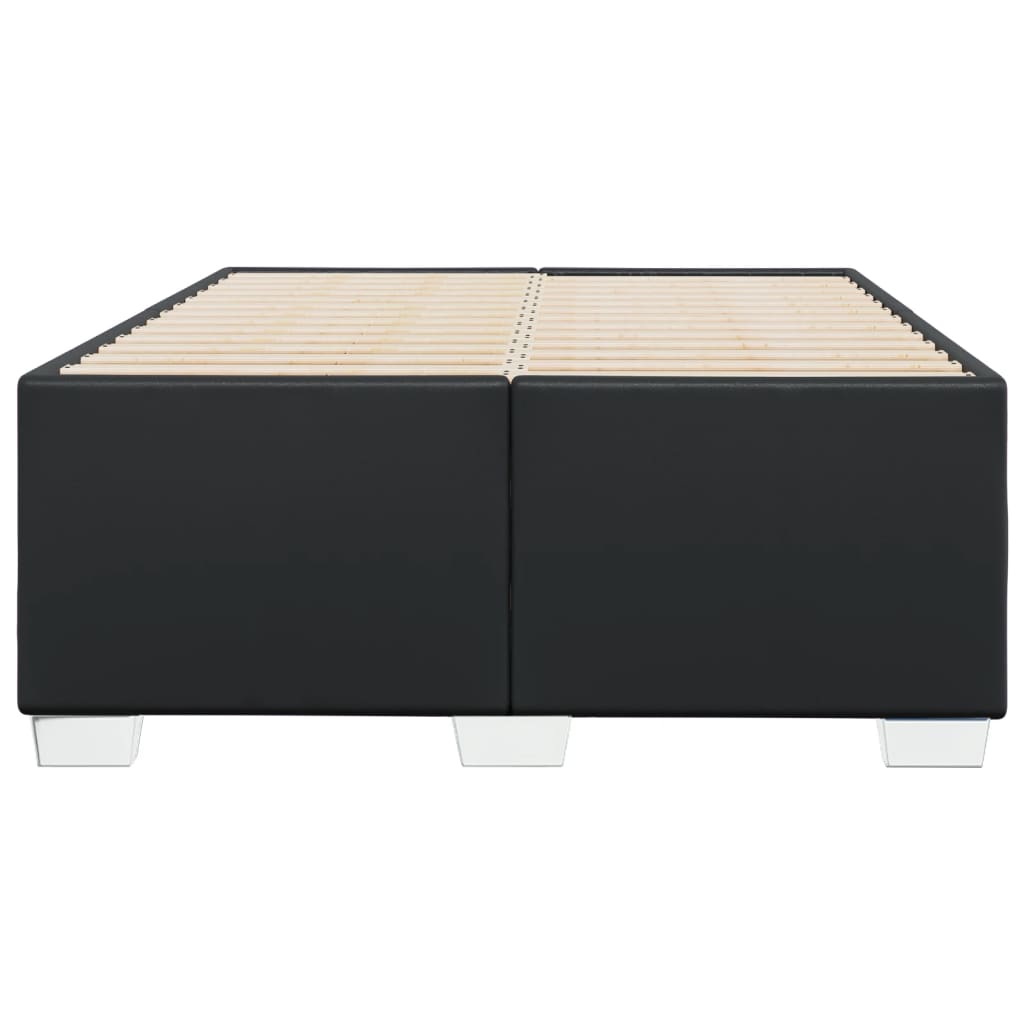 Bettgestell ohne Matratze Schwarz 120x190 cm Kunstleder