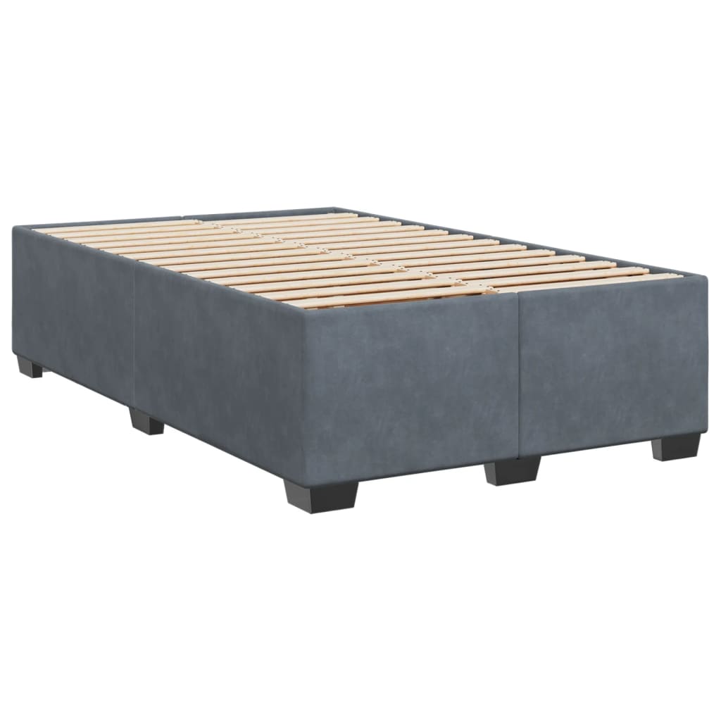 Bettgestell ohne Matratze Dunkelgrau 120x190 cm Samt