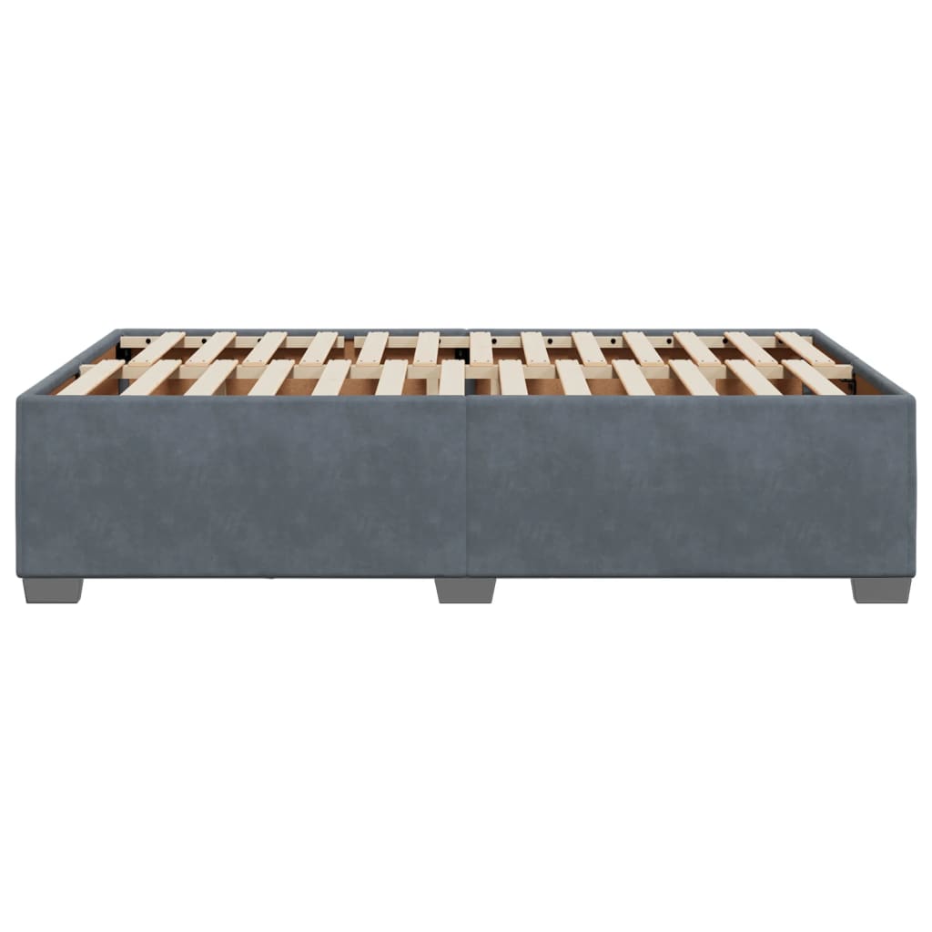 Bettgestell ohne Matratze Dunkelgrau 120x190 cm Samt