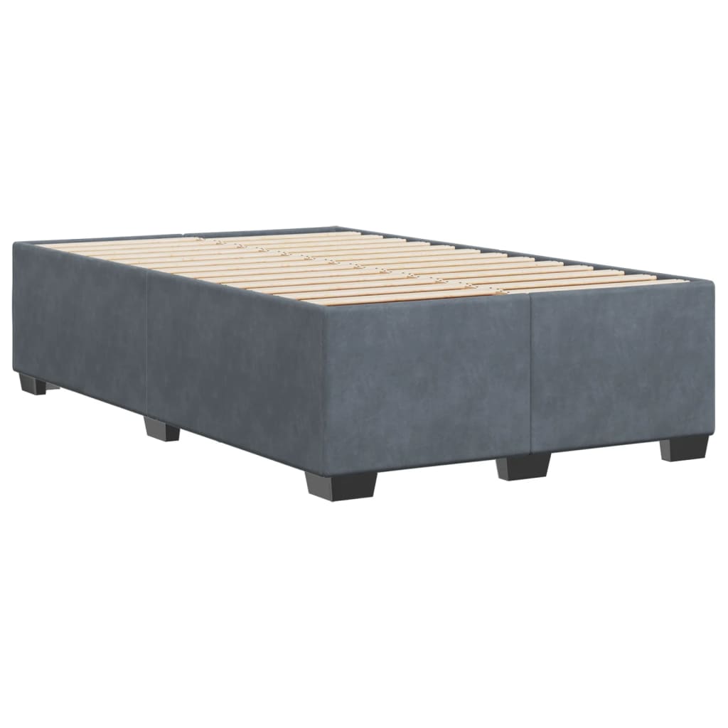 Bettgestell ohne Matratze Dunkelgrau 120x190 cm Samt