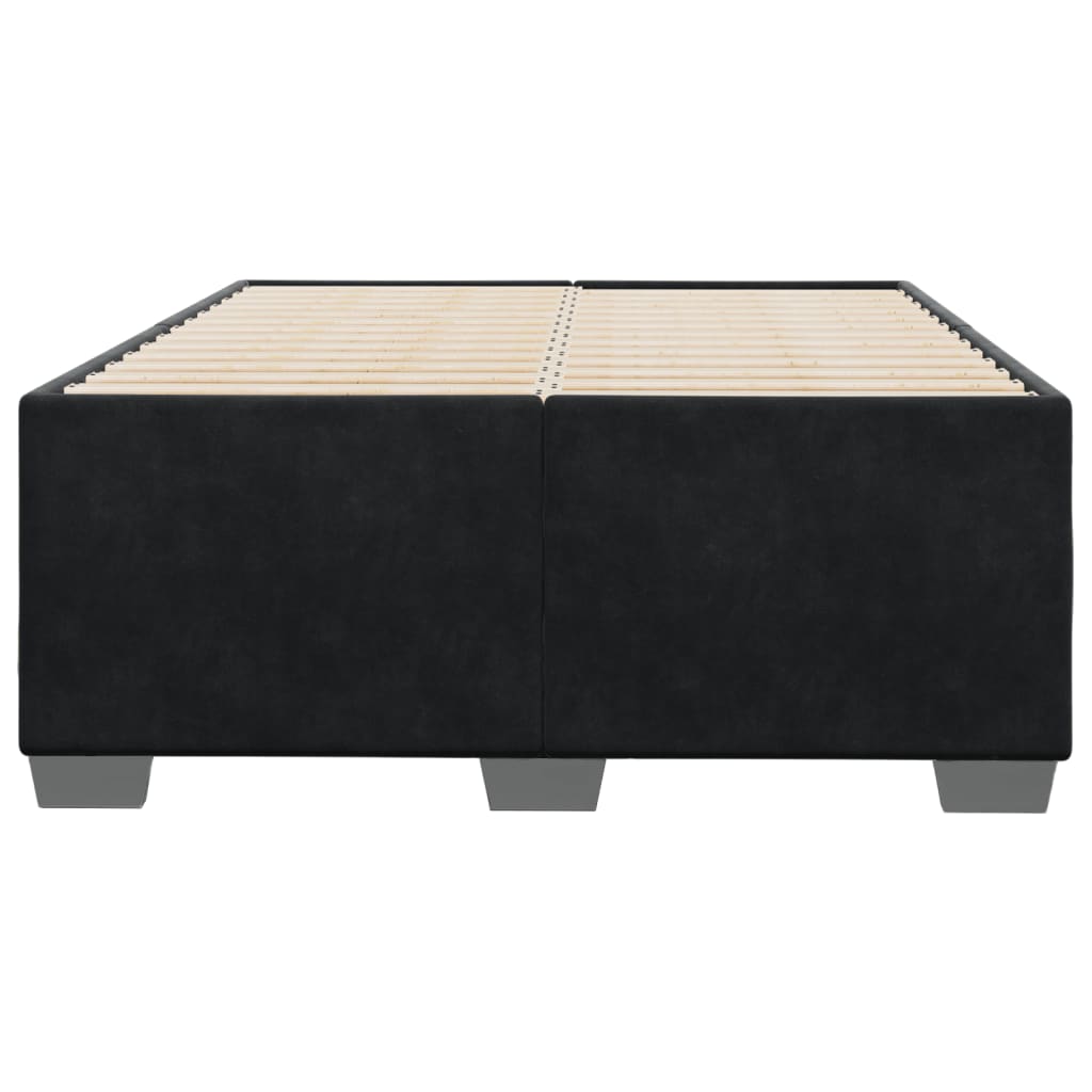 Bettgestell ohne Matratze Schwarz 120x190 cm Samt