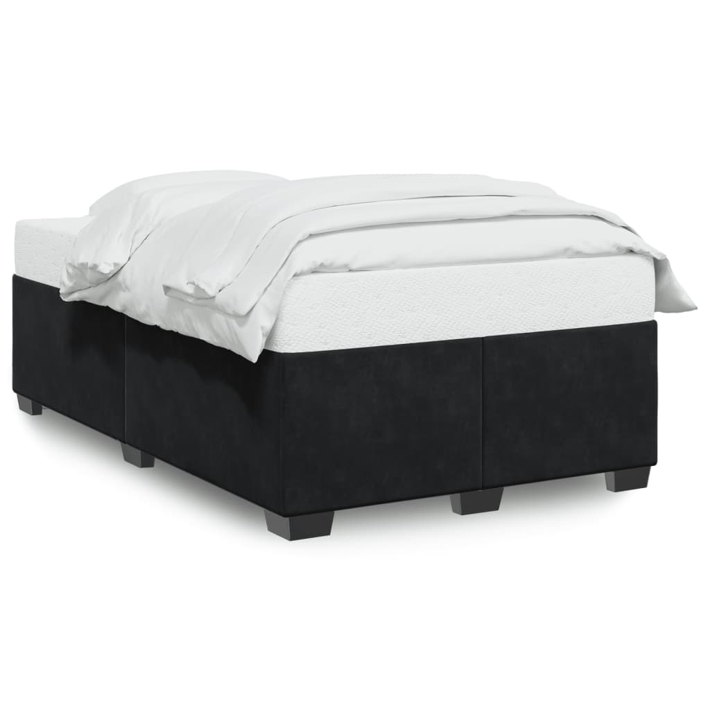 Bettgestell ohne Matratze Schwarz 120x190 cm Samt
