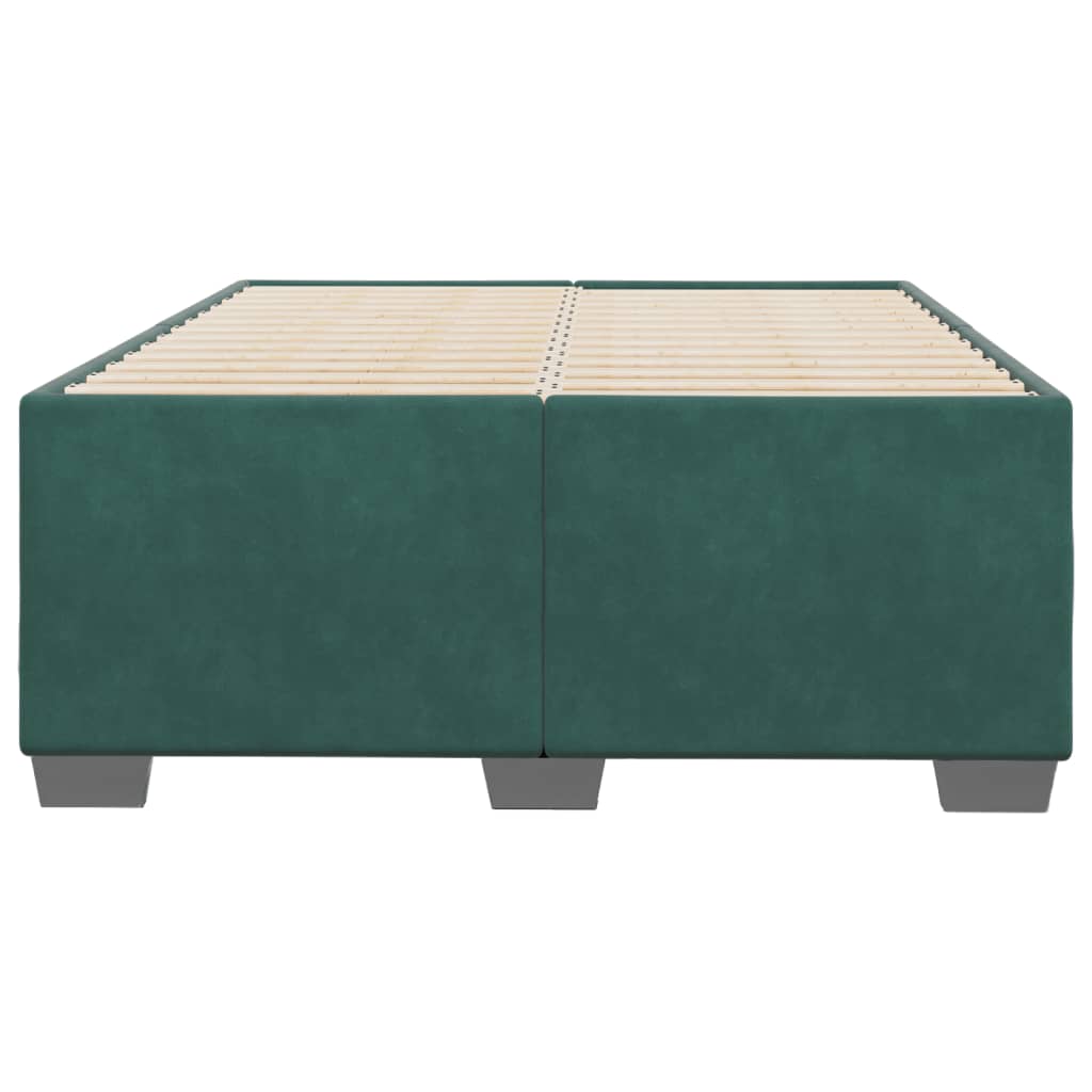 Bettgestell ohne Matratze Dunkelgrün 120x190 cm Samt