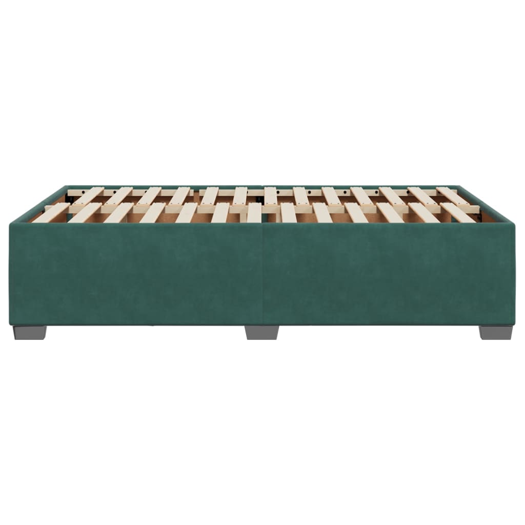 Bettgestell ohne Matratze Dunkelgrün 120x190 cm Samt