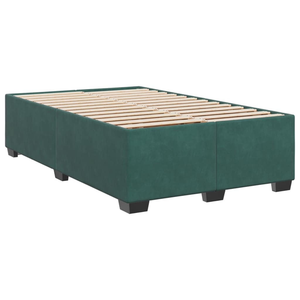 Bettgestell ohne Matratze Dunkelgrün 120x190 cm Samt