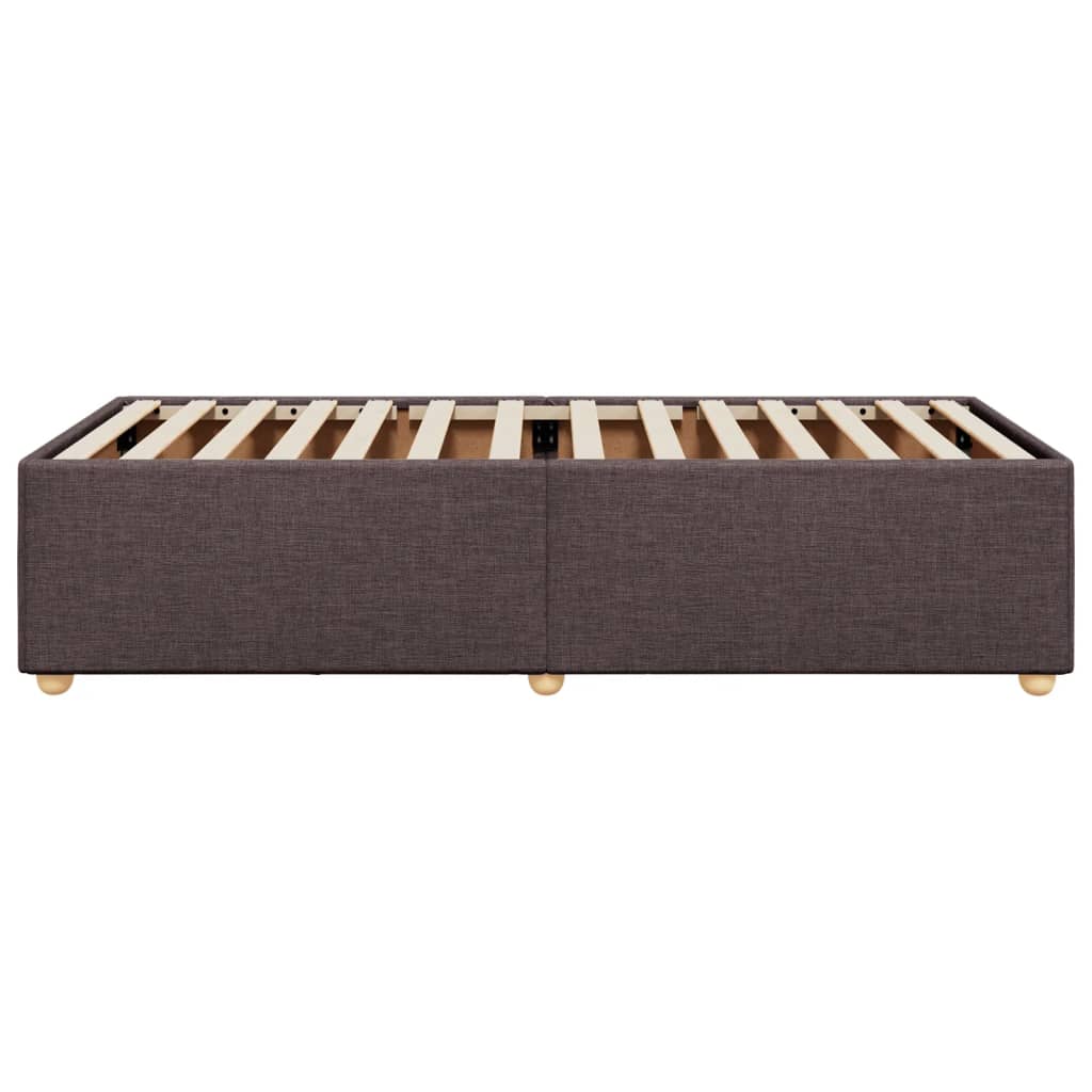 Bettgestell ohne Matratze Dunkelbraun 90x190 cm Stoff