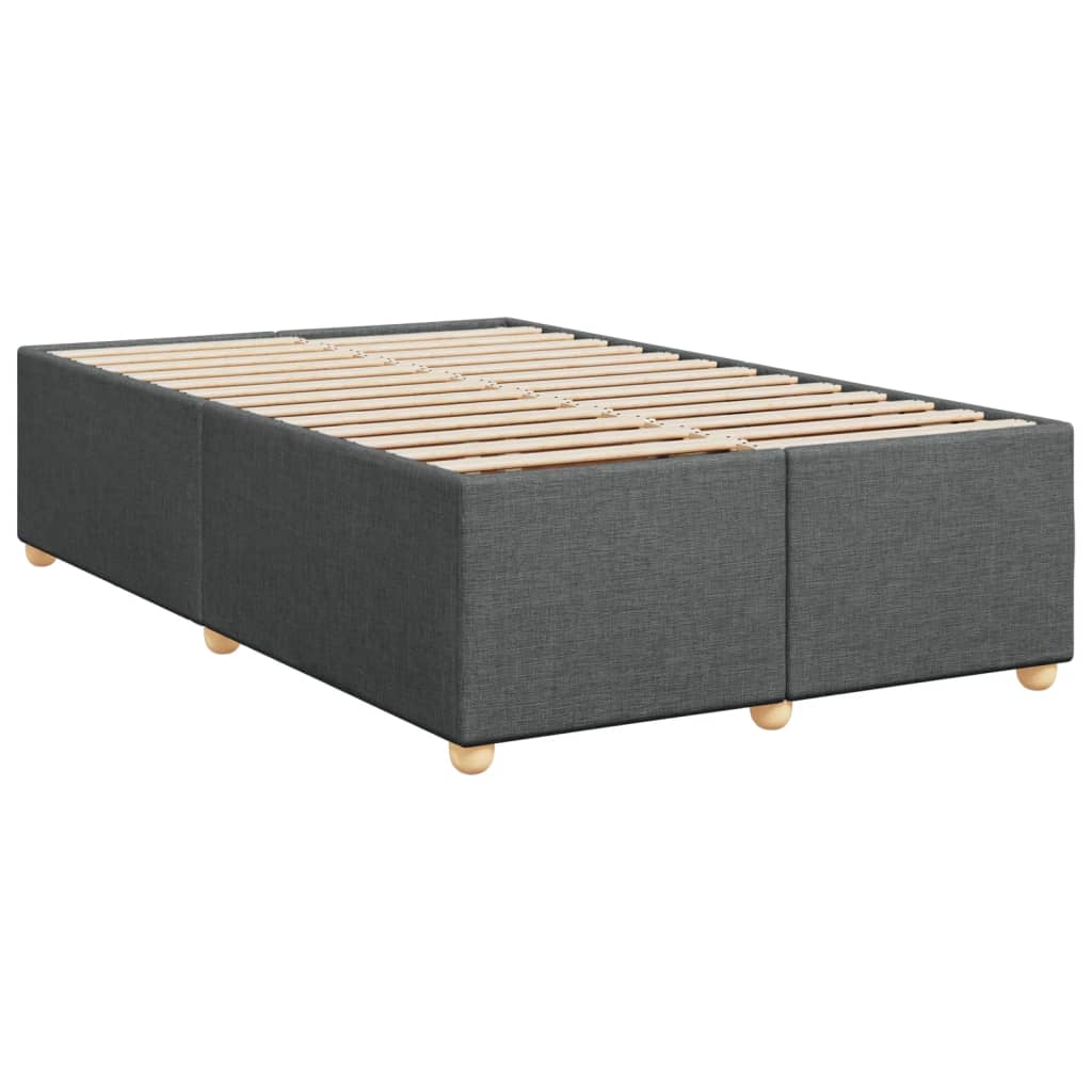 Bettgestell ohne Matratze Dunkelgrau 120x190 cm Stoff