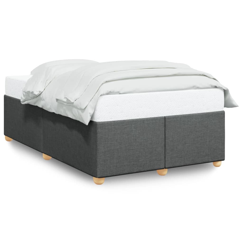 Bettgestell ohne Matratze Dunkelgrau 120x190 cm Stoff