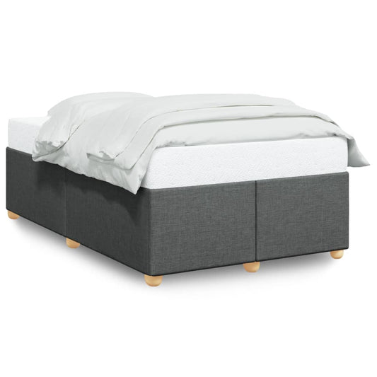 Bettgestell ohne Matratze Dunkelgrau 120x190 cm Stoff