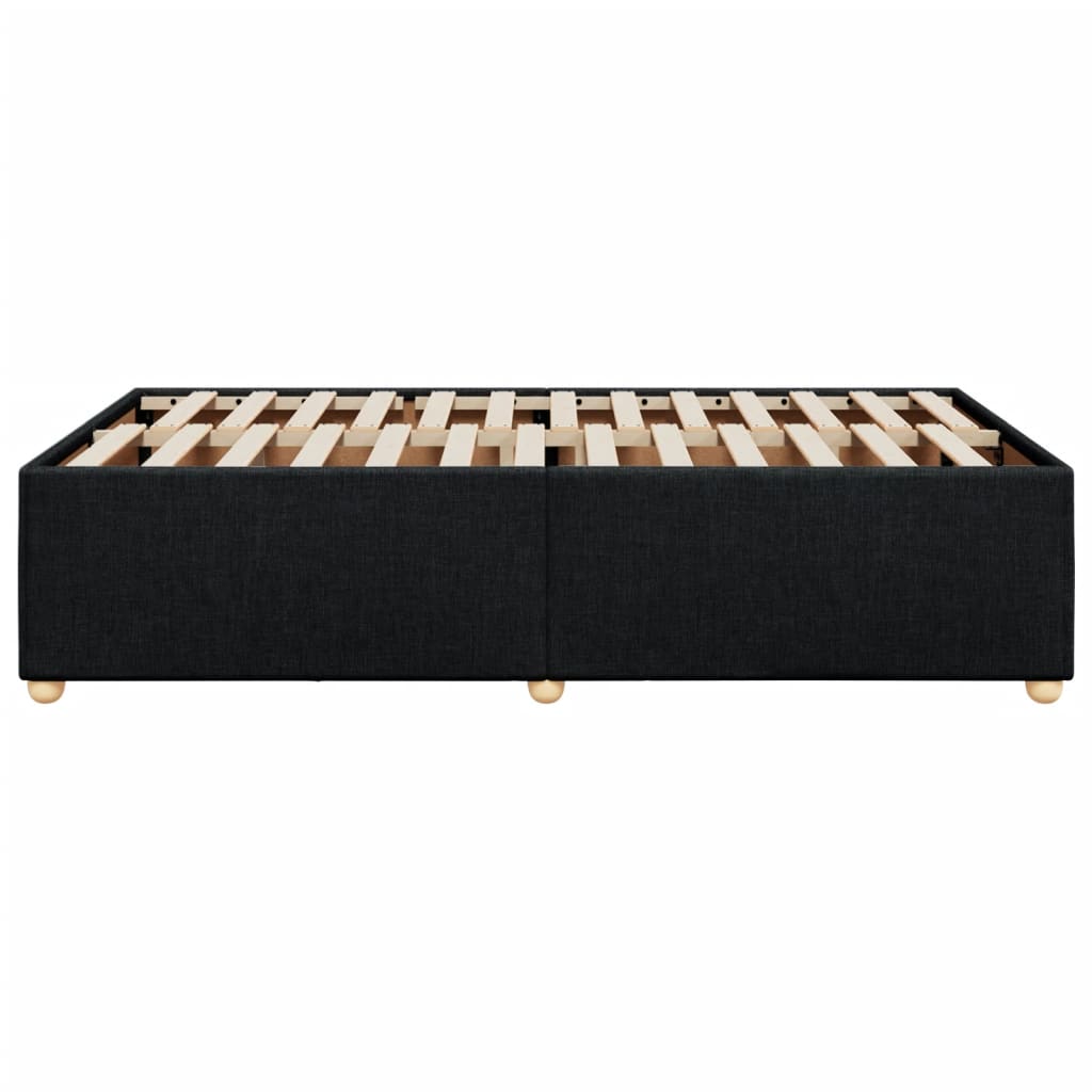 Bettgestell ohne Matratze Schwarz 120x190 cm Stoff
