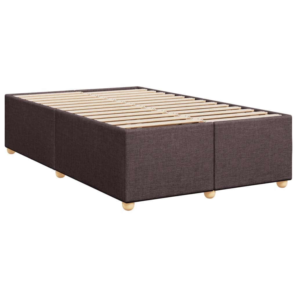 Bettgestell ohne Matratze Dunkelbraun 120x190 cm Stoff