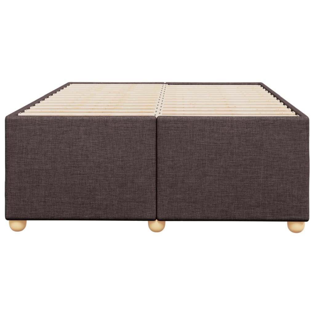 Bettgestell ohne Matratze Dunkelbraun 120x190 cm Stoff