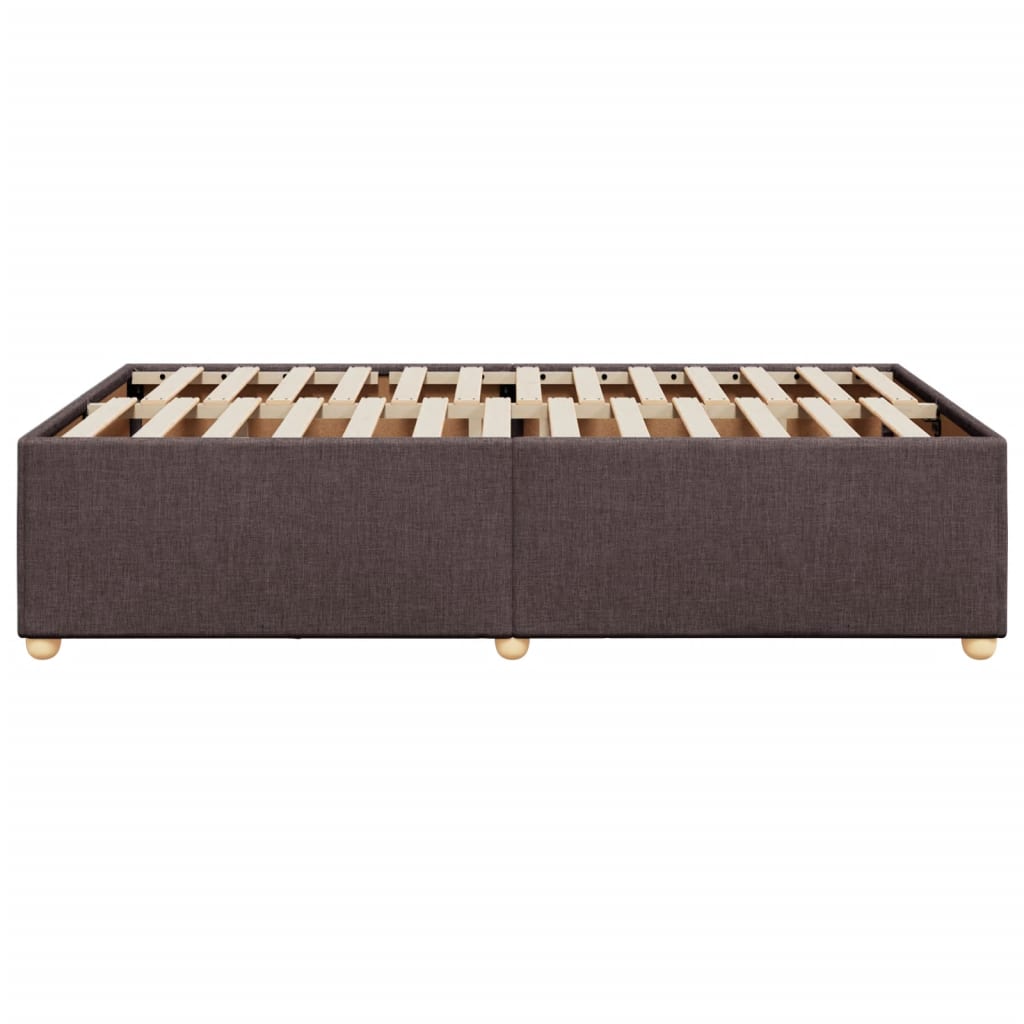 Bettgestell ohne Matratze Dunkelbraun 120x190 cm Stoff