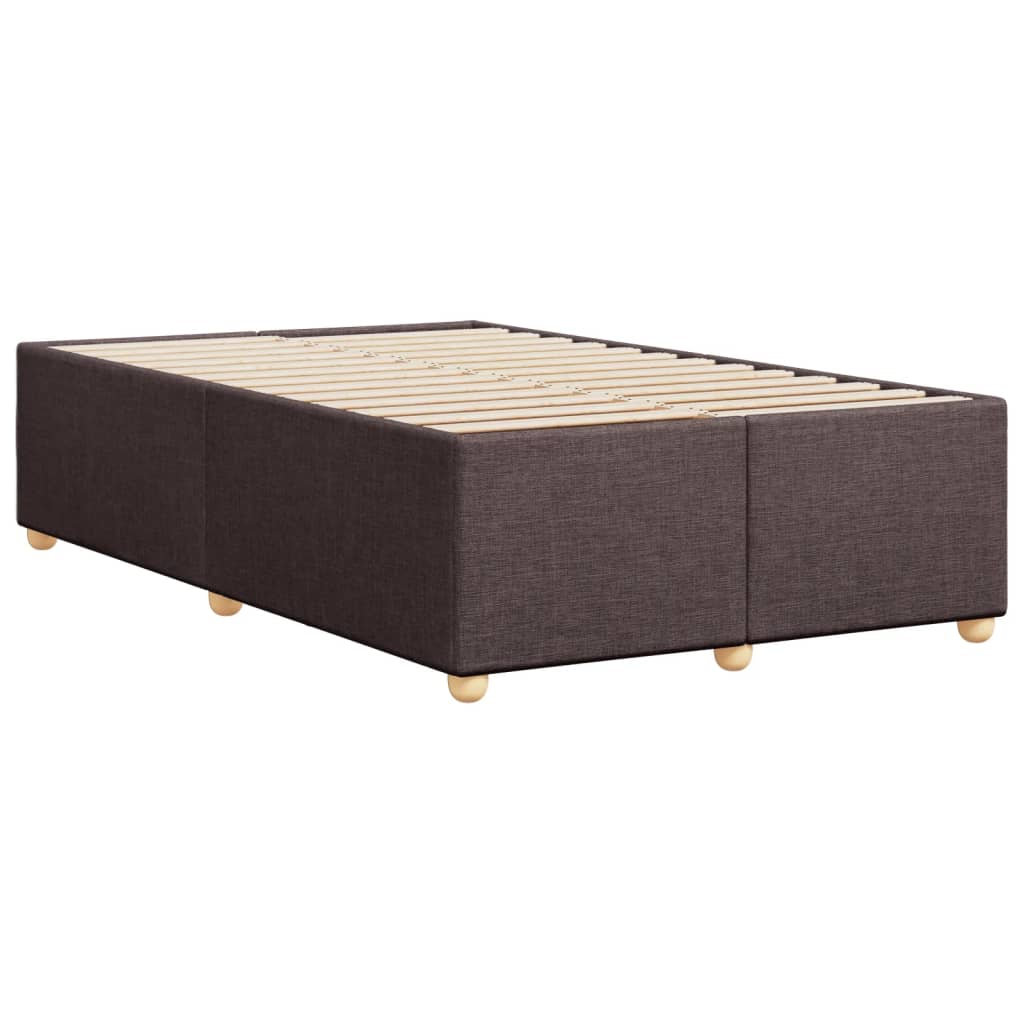 Bettgestell ohne Matratze Dunkelbraun 120x190 cm Stoff