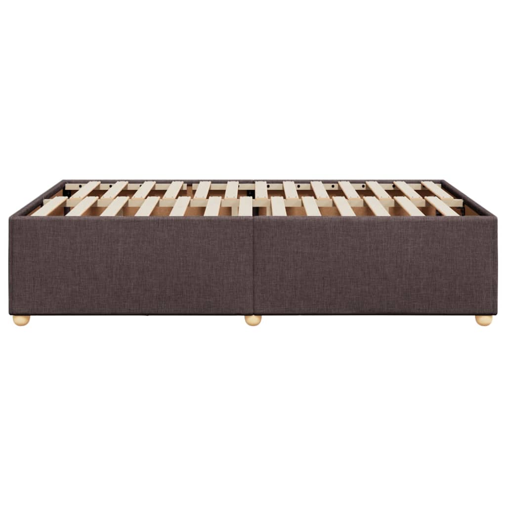 Bettgestell ohne Matratze Dunkelbraun 120x200 cm Stoff