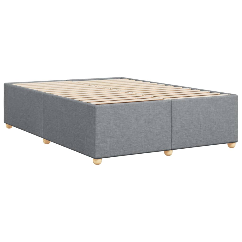Bettgestell ohne Matratze Hellgrau 140x190 cm Stoff